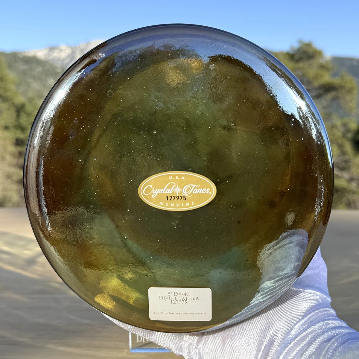 Divine Father 8" D# +40 Crystal Tones singing bowl - Image 2