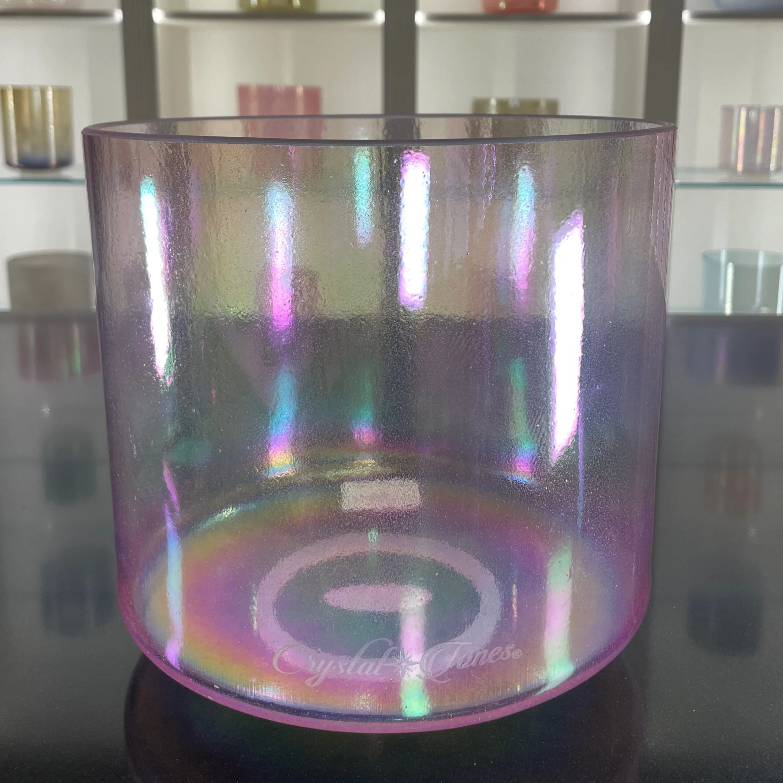 Violet Flame Aura 9" C# +5 Crystal Tones singing bowl - Image 3