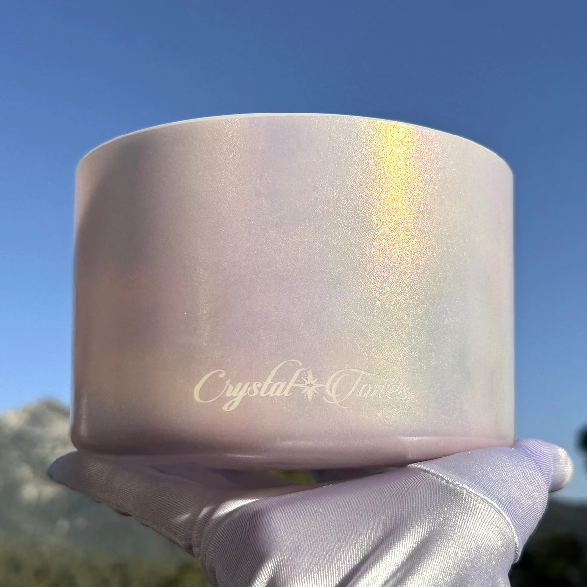 St. Germain Sky, Platinum (Inside) 6" A# 0 Crystal Tones singing bowl - Image 2