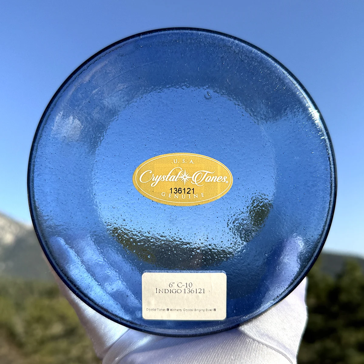 Indigo 6" C -10 Crystal Tones singing bowl - Image 4