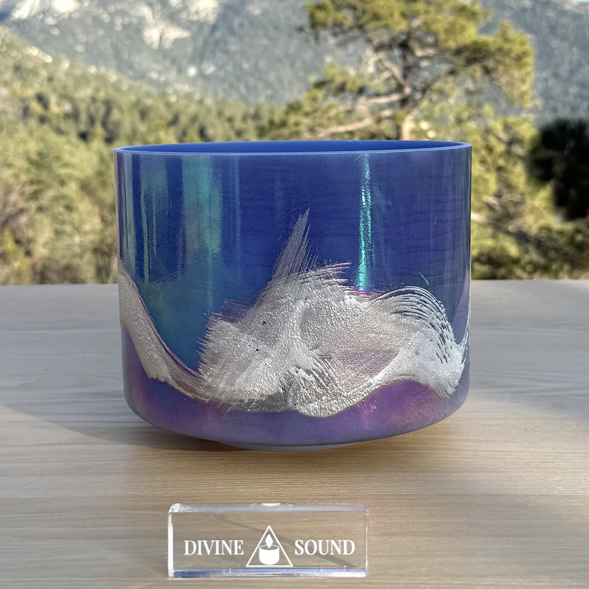 Lapis Lazuli, Platinum 8" G -15 Crystal Tones Singing Bowl - Image 2