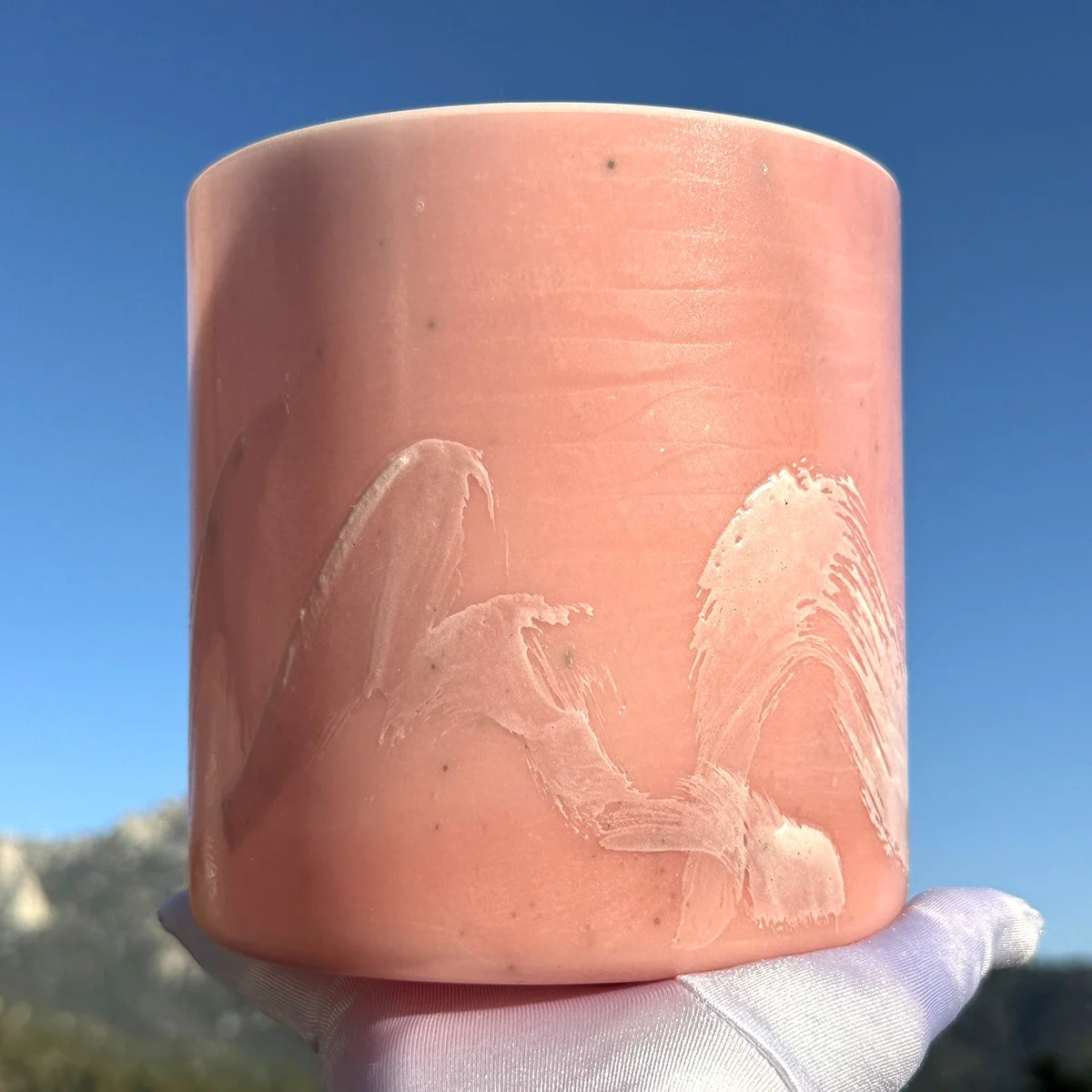 Rhodochrosite 6" C -20 Crystal Tones Singing Bowl
