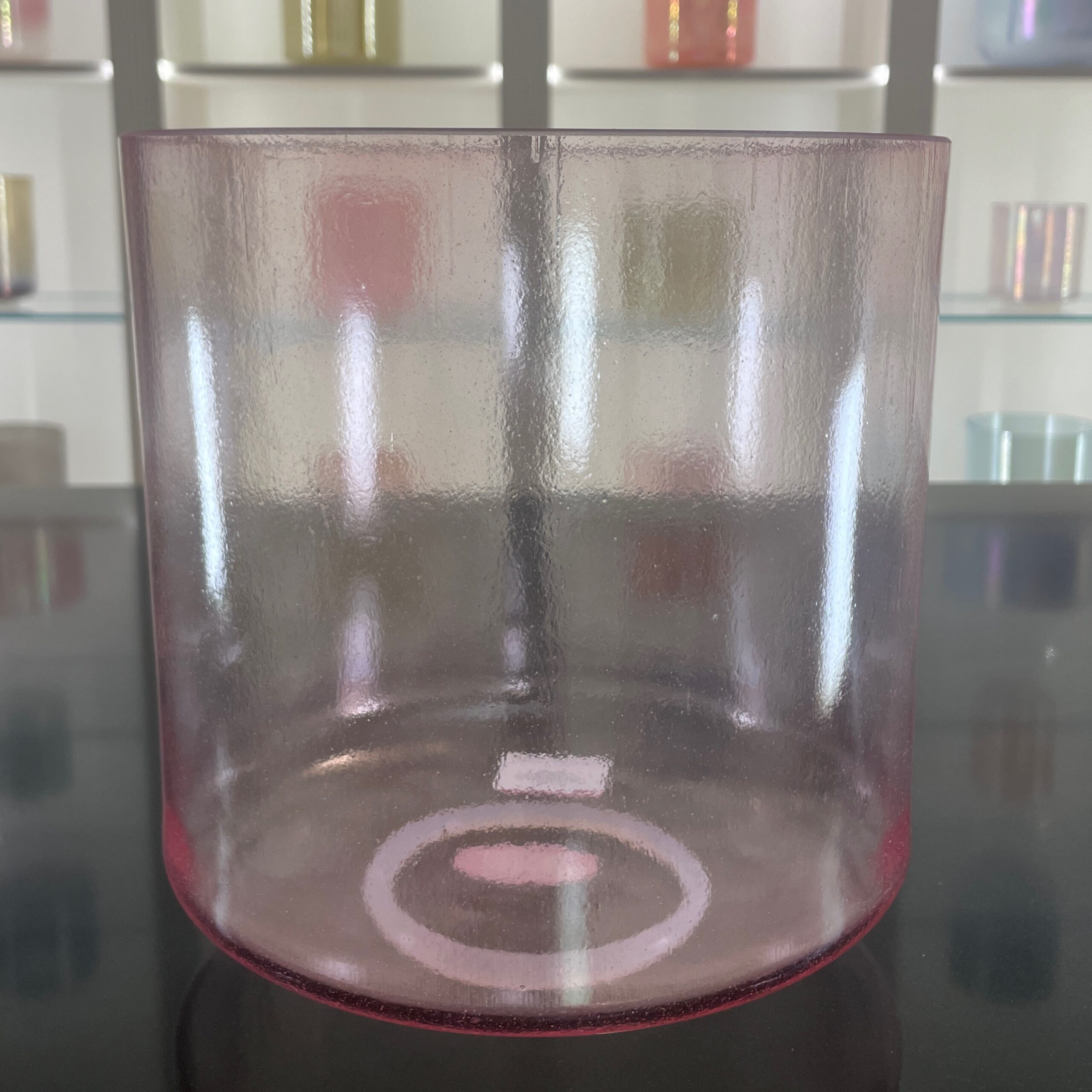 Pink Aura Gold 9" C -40 Crystal Tones singing bowl