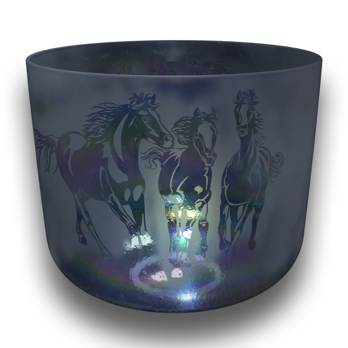 Platinum w/ Etched Wild Horses Running 12" C# -10