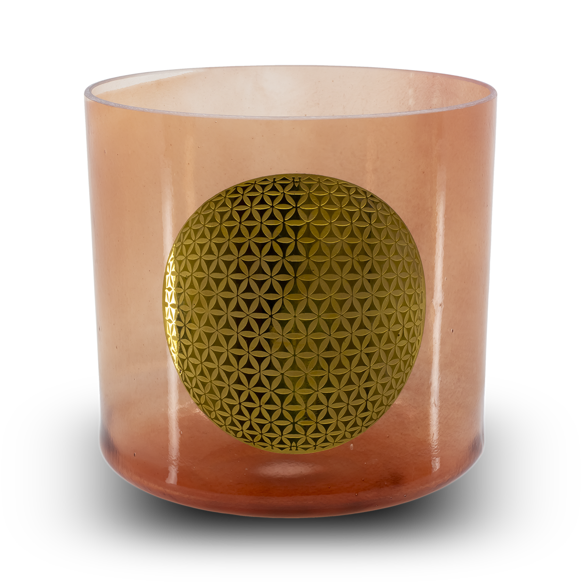 Rose Quartz Solid Gold Flower of Life 9" A# +40