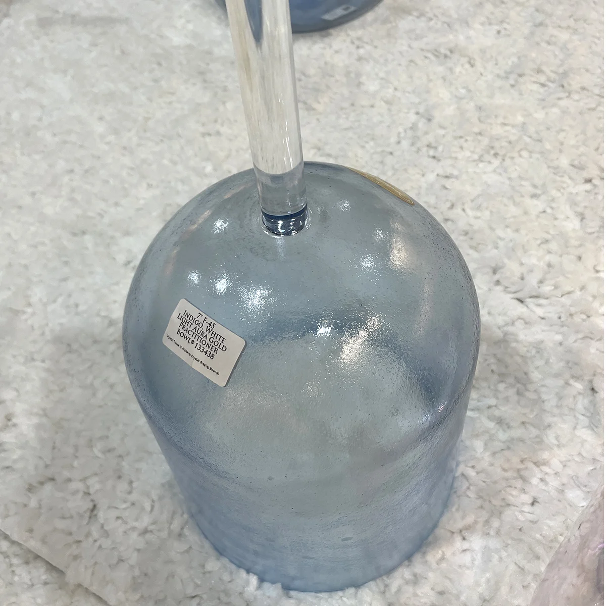 Indigo, White Light Aura Gold Practitioner 7" F -45 Crystal Tones® Singing Bowl - Image 3