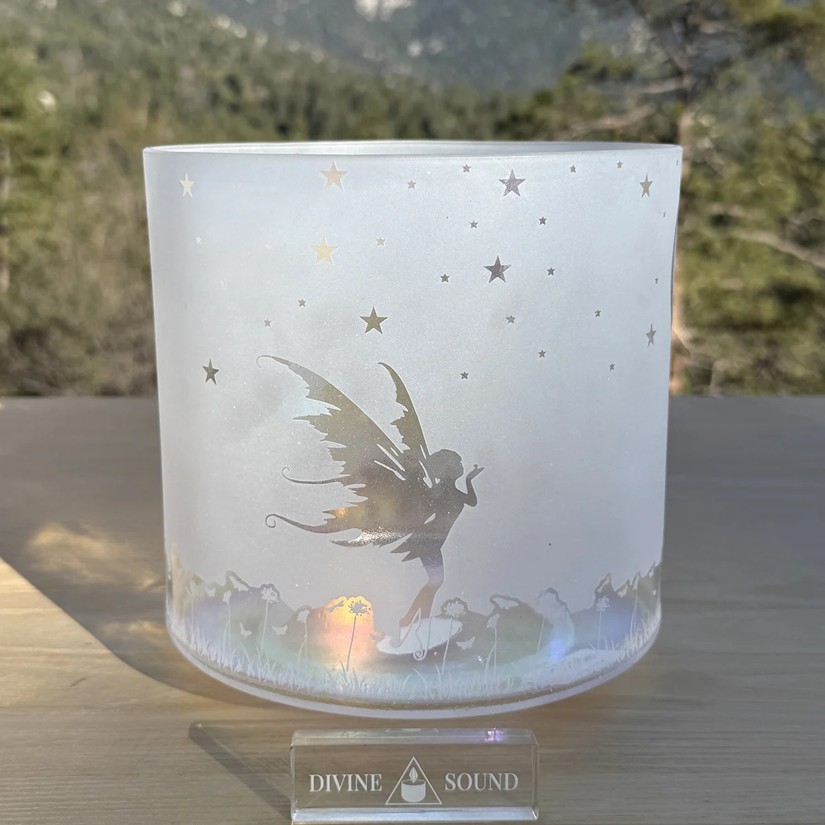 Platinum W/ Midnight Fairy Dream 8" C -35 Crystal Tones® Singing Bowl - Image 3